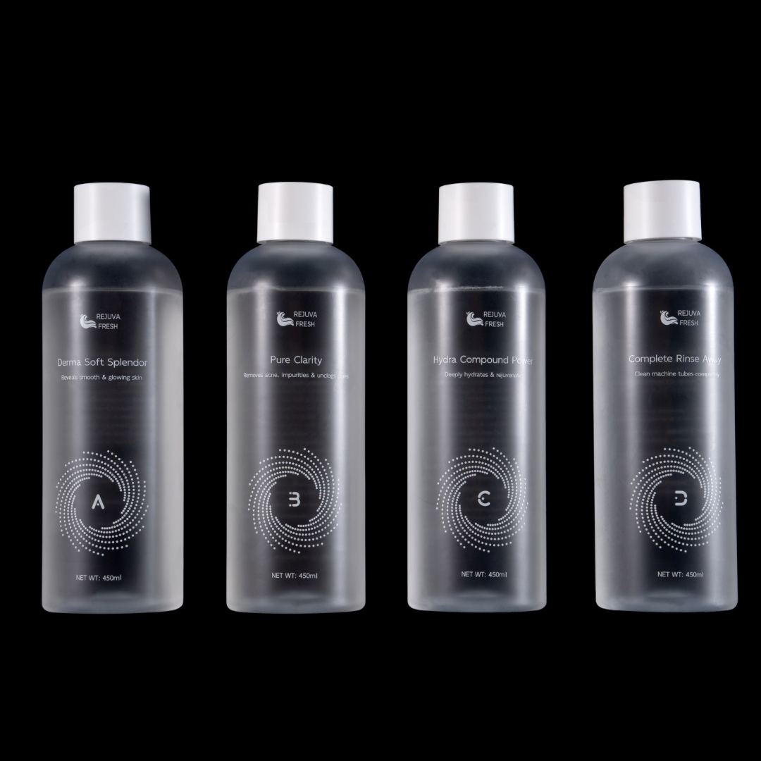 Rejuva Fresh Hydra Spa Infusion Hydro Dermabrasion Solution 4pcs Set