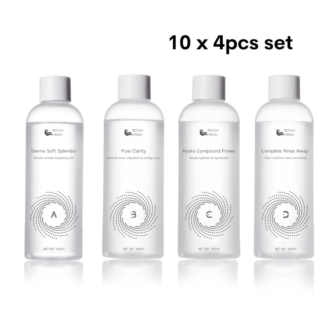 Rejuva Fresh Hydra Spa Infusion Hydro Dermabrasion Solution 4pcs Set