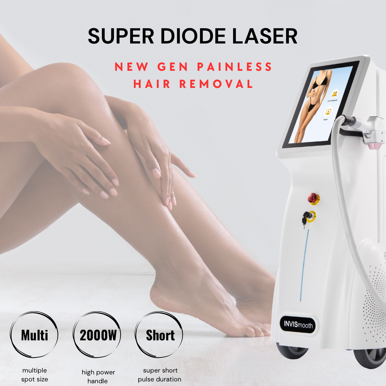 InviSmooth Luxury Diode Laser (4 Wavelengths, Flexible Spot Size)